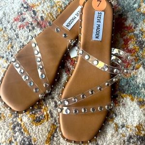 Steve Madden Skylar Clear Rhinestone Sandals